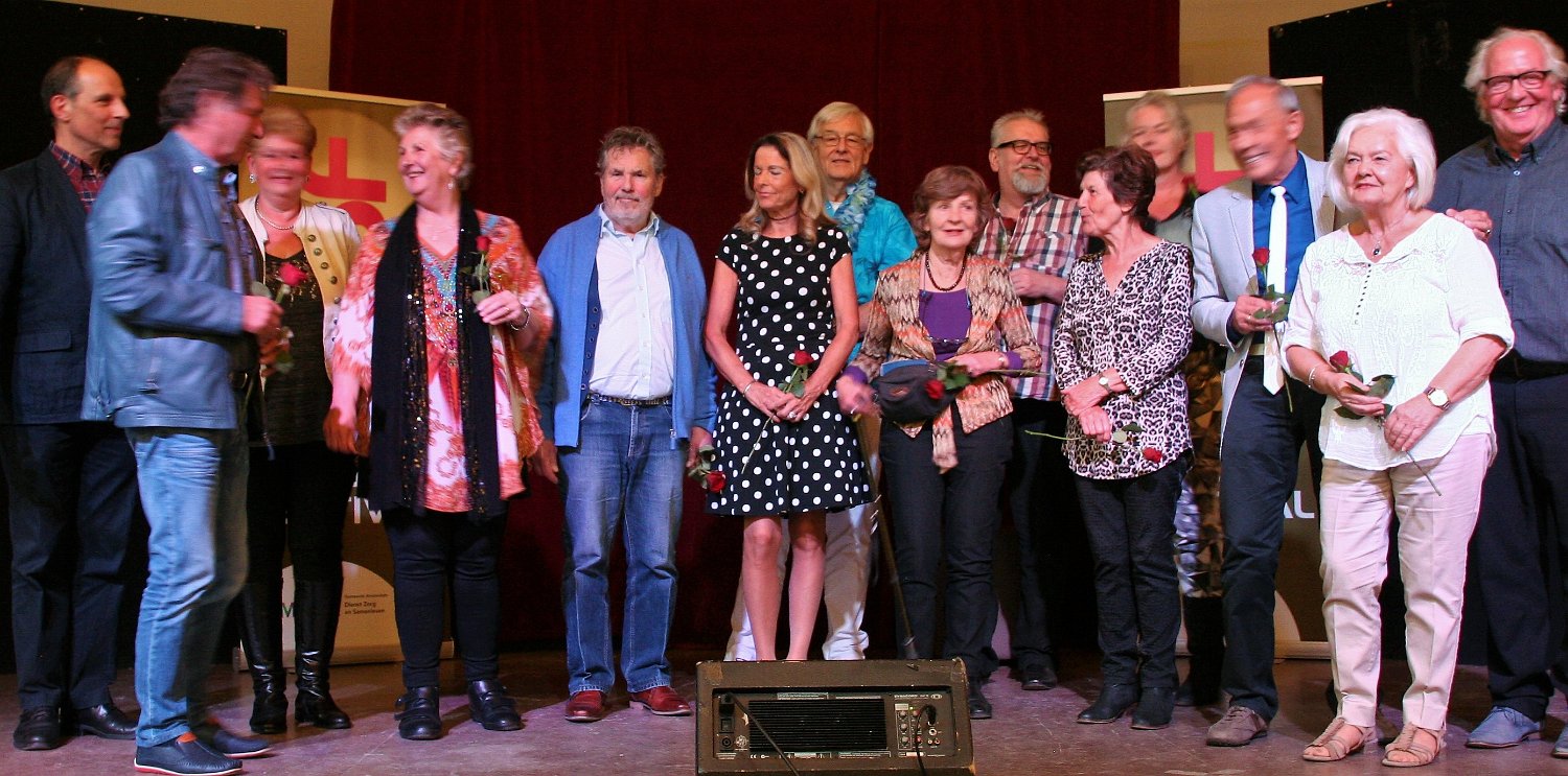 Kandidaten op het podium